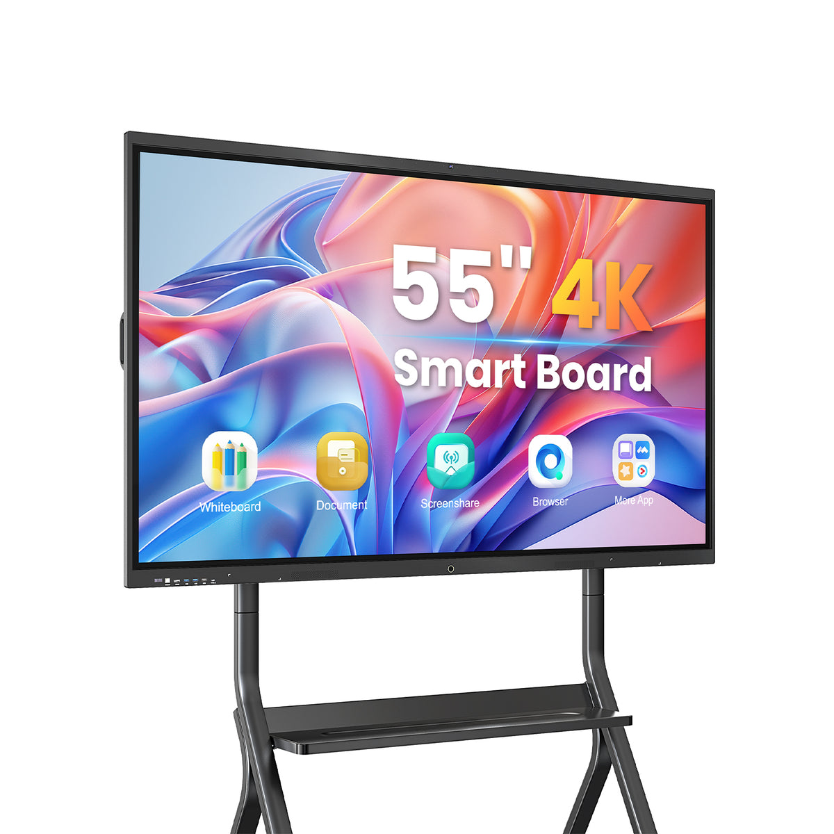 Cryonavis 4K UHD Interactive Touchscreen Smart Board, Android 14 Wireless Digital Whiteboard with Open App Ecosystem, Wall-Mounted Smartboard for Classroom Home Office Studio