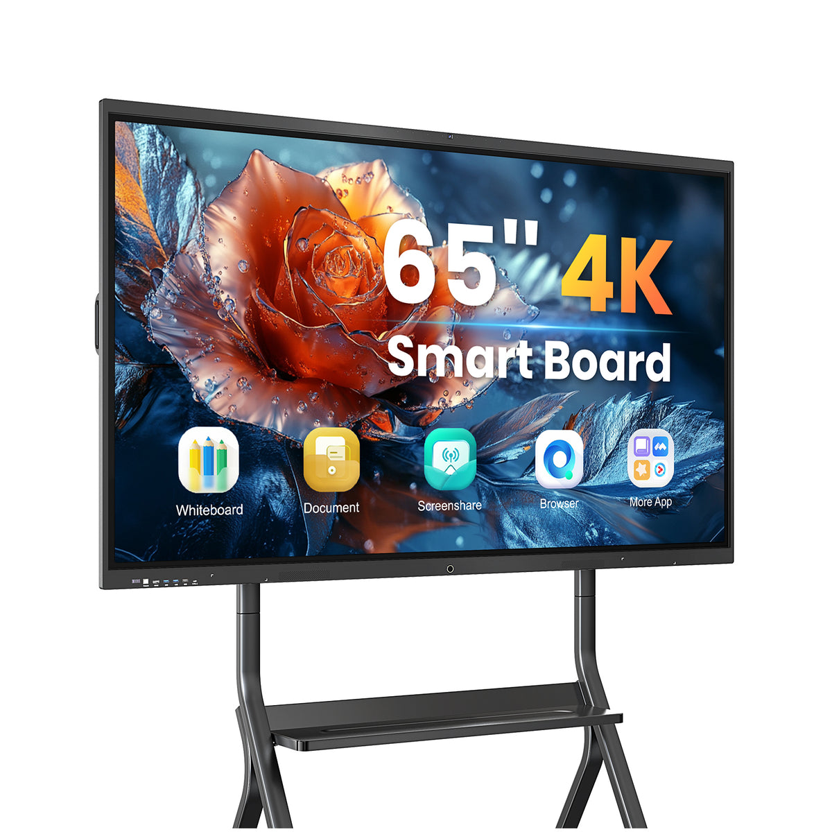 Cryonavis 4K UHD Interactive Touchscreen Smart Board, Android 14 Wireless Digital Whiteboard with Open App Ecosystem, Wall-Mounted Smartboard for Classroom Home Office Studio