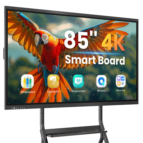 Cryonavis 4K UHD Interactive Touchscreen Smart Board, Android 14 Wireless Digital Whiteboard with Open App Ecosystem, Wall-Mounted Smartboard for Classroom Home Office Studio